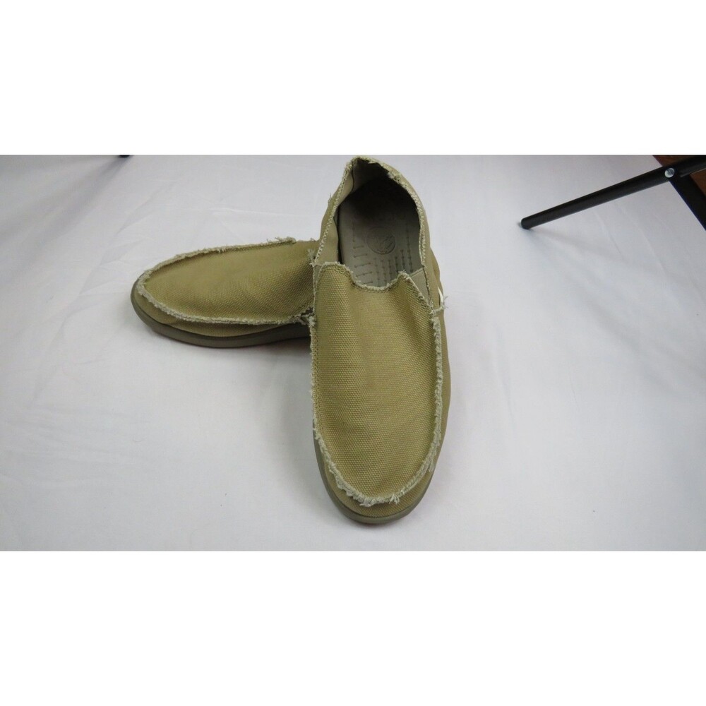 Crocs Men’s Santa Cruz Slip-on Loafer in Desert Sage/Stucco sz 10 Casual Canvas